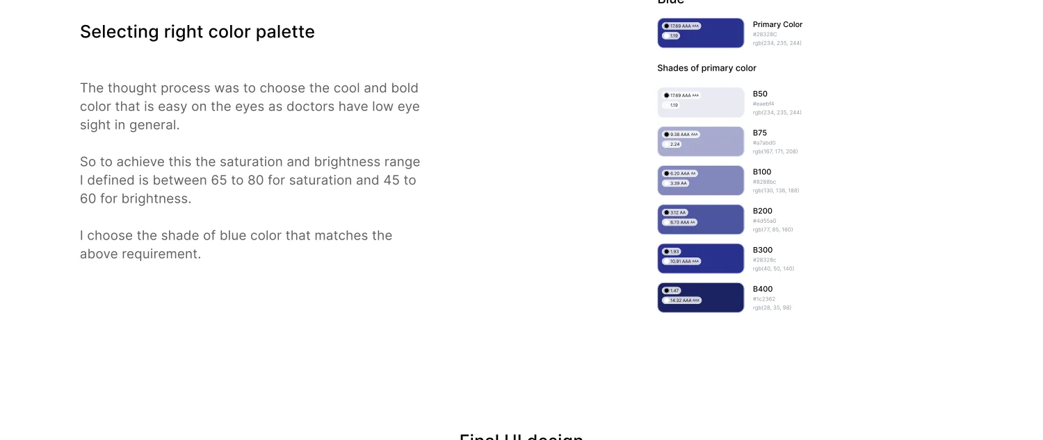 Appointment widget — Blue, and the reason why