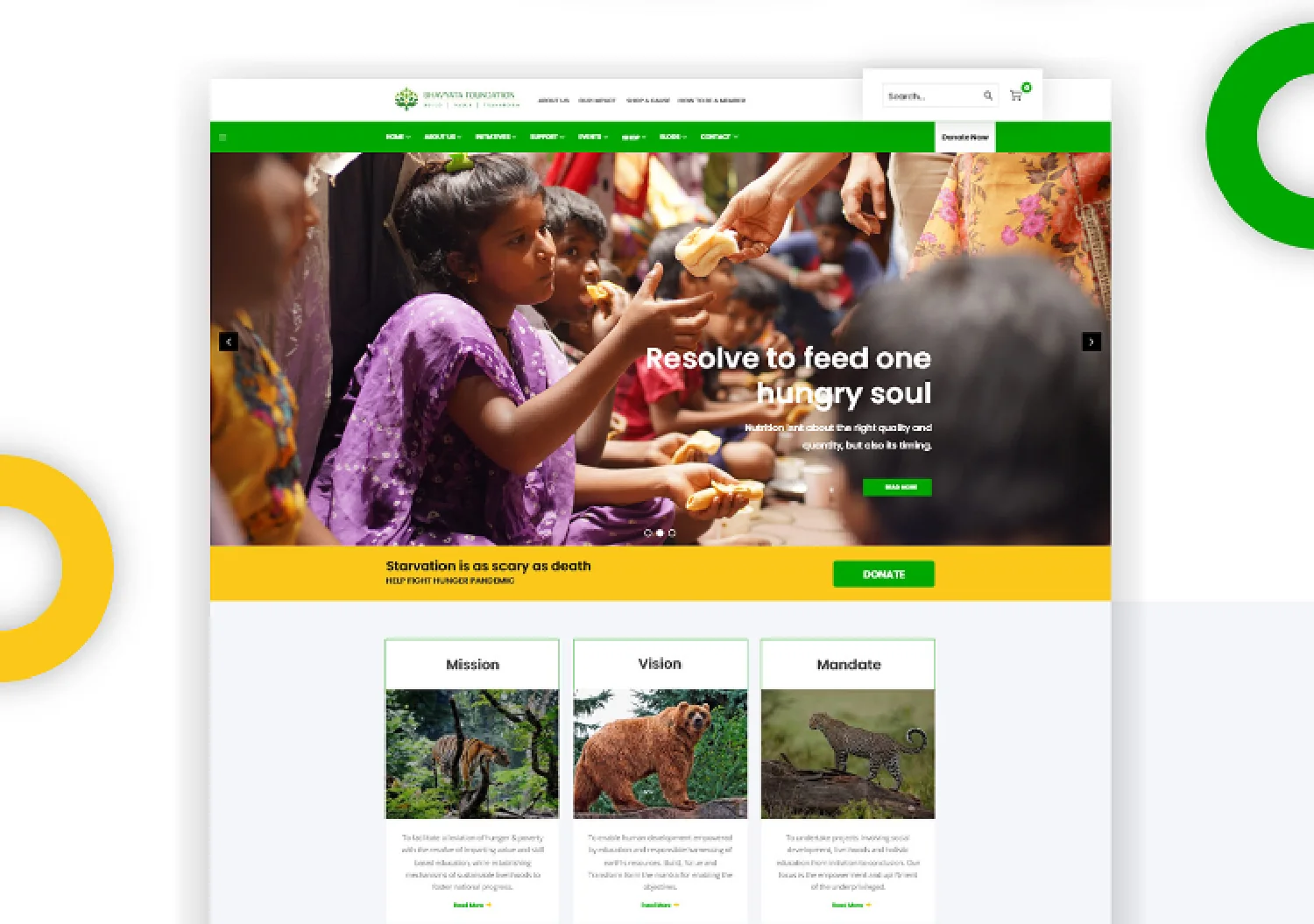 Bhavyata Foundation — interface designed by Tagthose