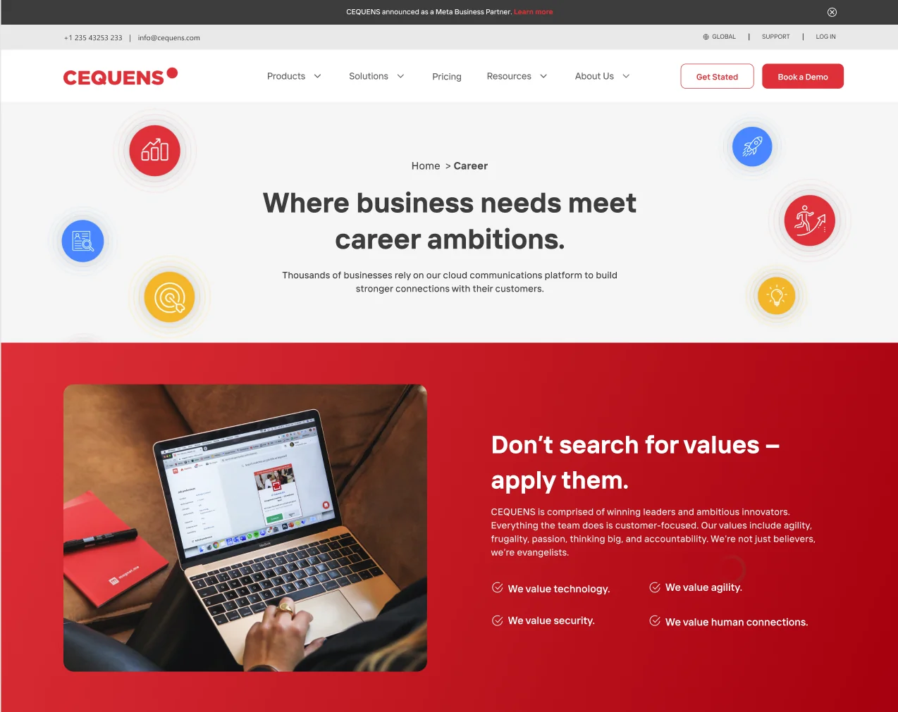CEQUENS — Careers, on the same system