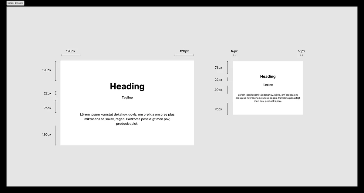 CEQUENS — Margin and spacing rules, documented for handoff