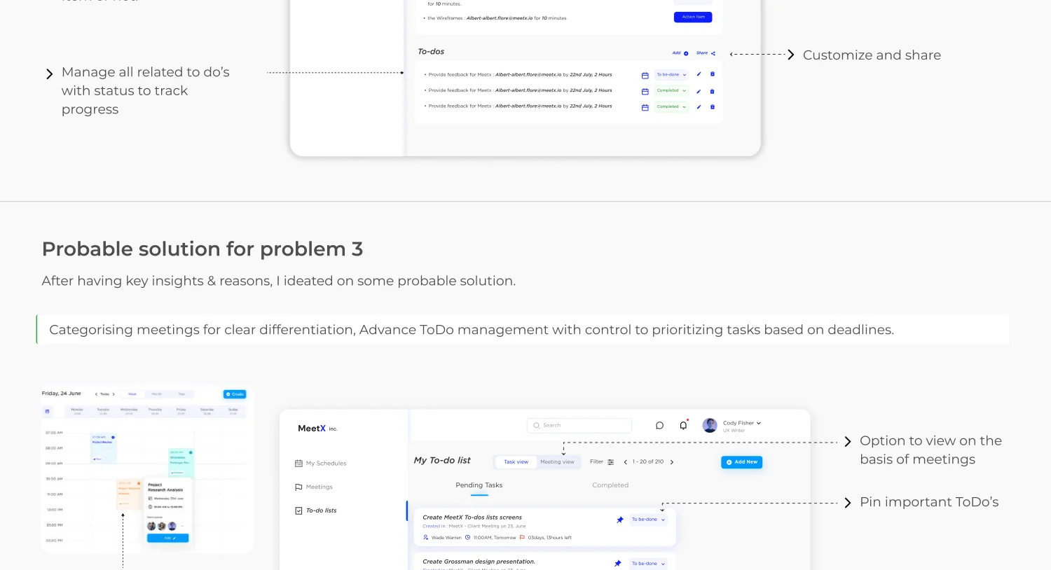 MeetX — Annotated, so the build team could read it