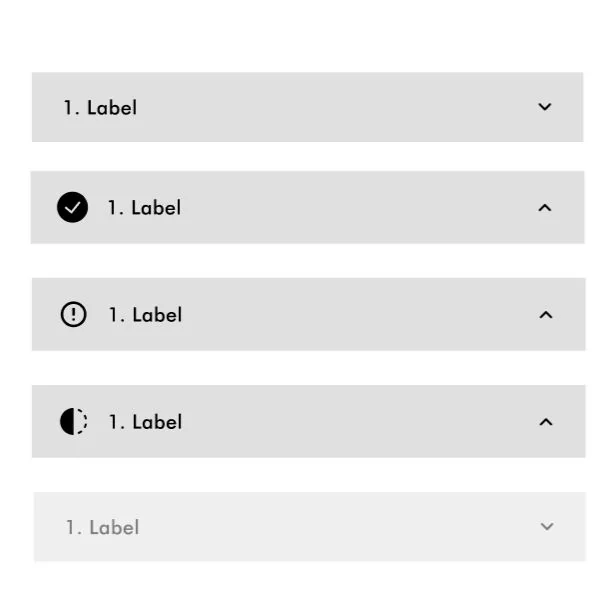Travel booking — Section states in place