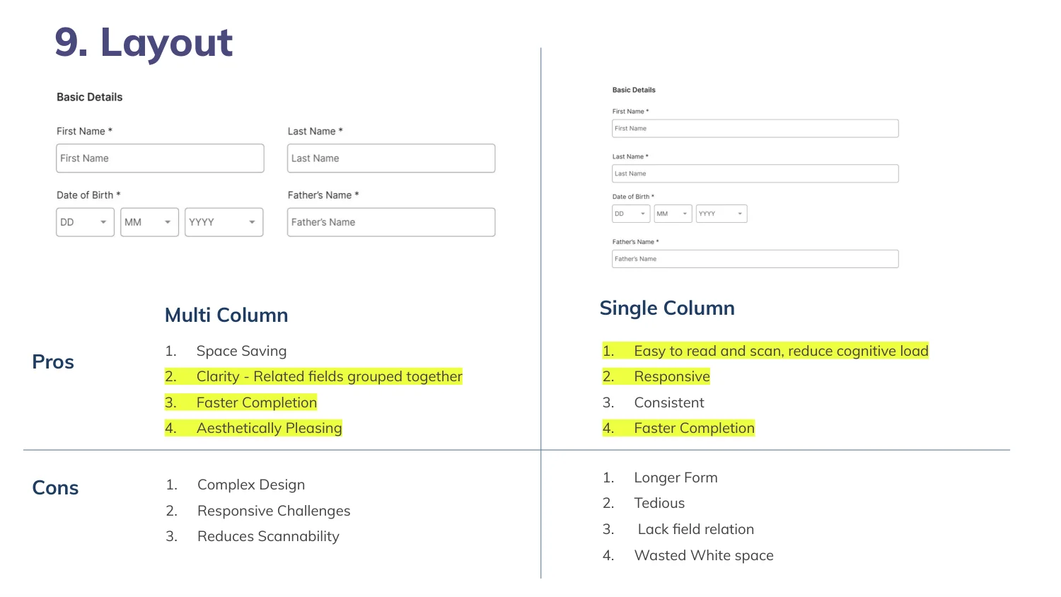 Travel booking — One column or two