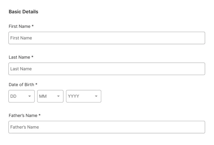 Travel booking — One column — slower to scan, much harder to misread