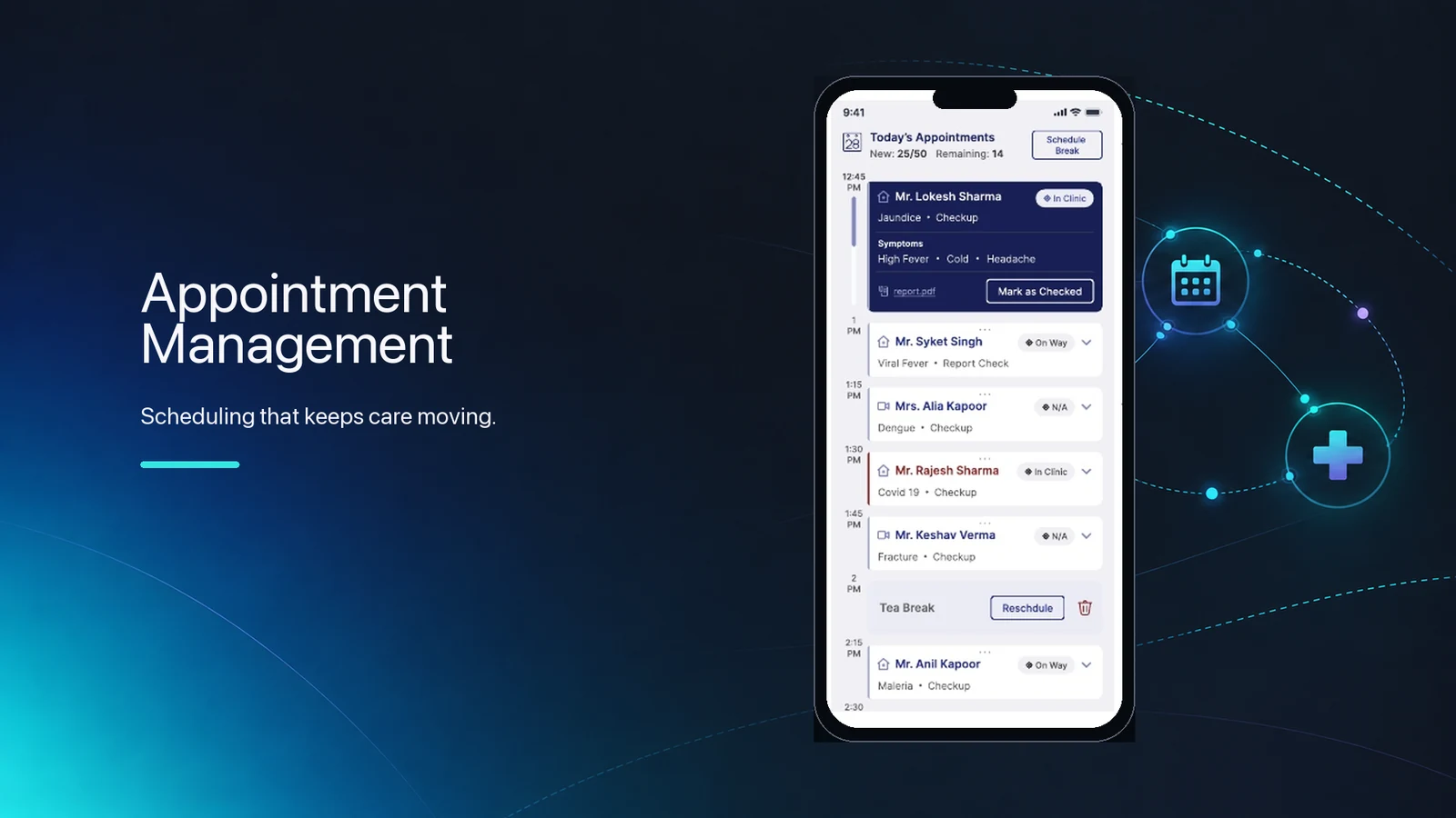 Appointment widget — product design work by Tagthose