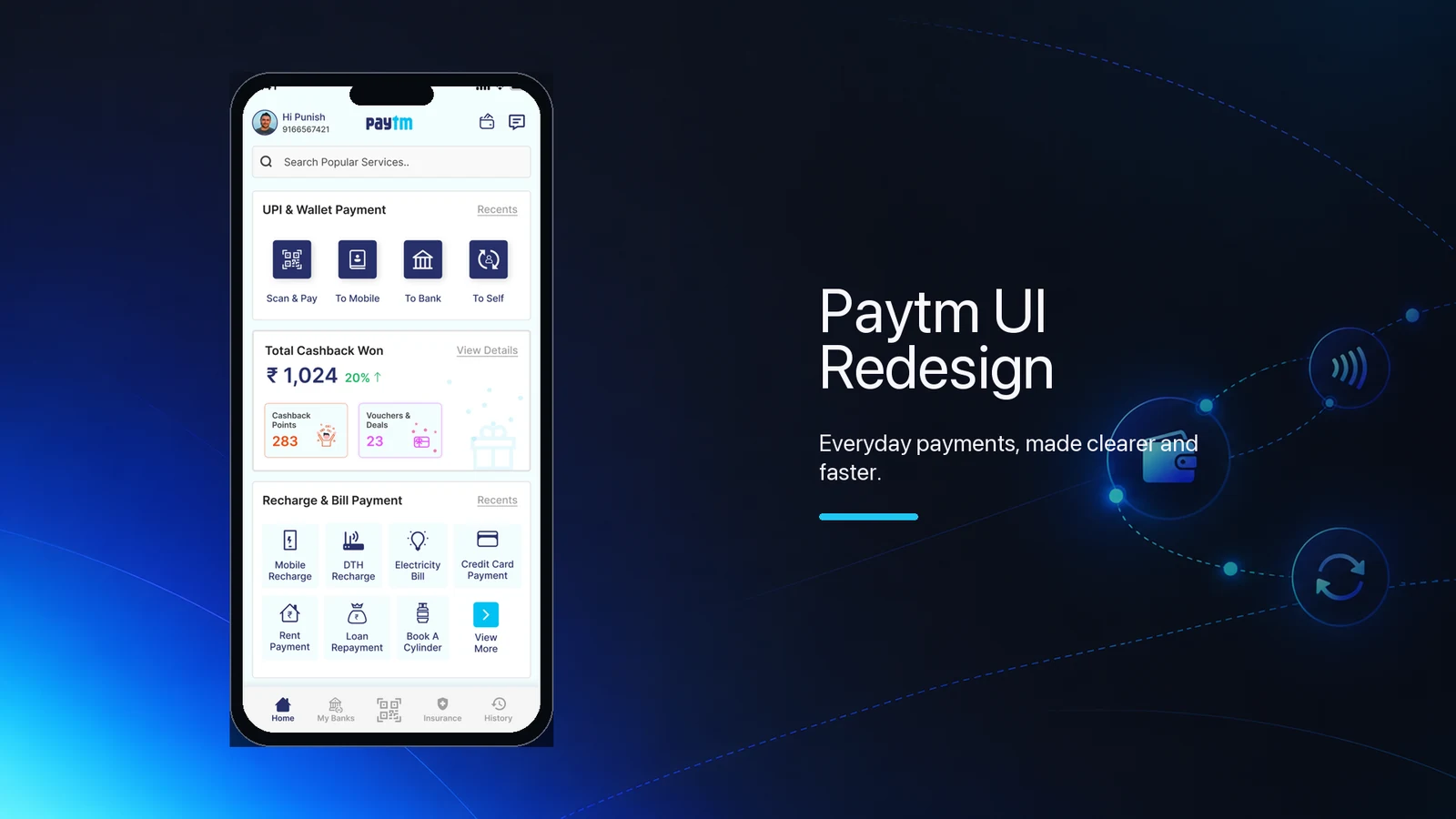 Paytm — product design work by Tagthose